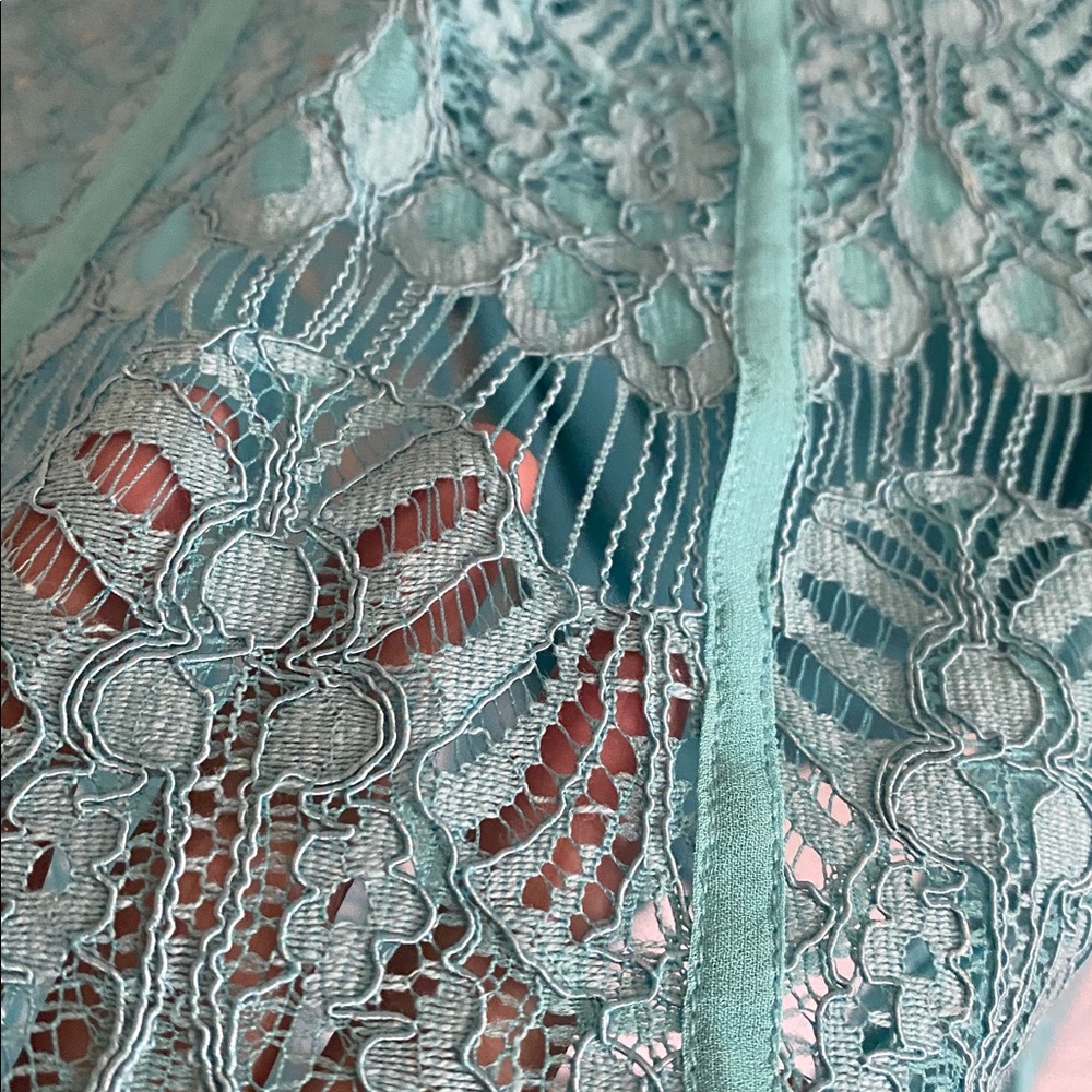 REBA Turquoise Lace Midi Dress - Picture 16 of 16